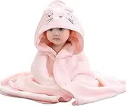 Hooded Baby Towel Super Soft Absorbent Coral Velvet Baby Bath Towel Cute Cartoon for Infants Cat Home Accessories