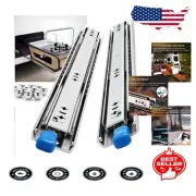 Durable 30-Inch Heavy Load Drawer Slides with Locking Runners - Rust Resistant