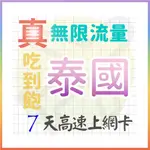 【AOTEX】7天泰國上網卡真無限高速流量吃到飽(手機卡SIM卡網路卡預付卡)