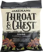 Jakemans Throat & Chest Menthol Cough Suppressant Anise - 30 Lozenges (3 Pack)