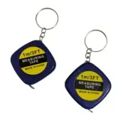 Set lot 2 mini measuring measurement tape keychain keyring key chain ring useful