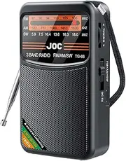 Portable FM/AM/SW Radio, Ultra-Long Standby and USB Rechargeable Mini Radio with Good signaltoa to matically Search and Save Stations.