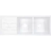 Baiachi Double Bowl and Drainer Granite Kitchen Sink White