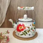 Enamel Tea Kettle Heat Resistant Sturdy Coffee Pot for Party Kitchen Coffee