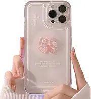 Casechics Compatible with iPhone Case,Cute 3D Crystal Bow Tie Bowknot Glitter Sparkle Bling Camera Lens Protection Transparent Clear Soft Shockproof Cover Phone Case (White,iPhone X/Xs)