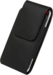 Mobile Phone Belt Case for Samsung Galaxy A15 (4G/5G) IPHONE14 15 MAX PRO/MAX Xiaomi Redmi Note 14 13 Mobile Phone Case with Belt Loop, Mobile Phone Belt Bag Made of Vegan Leather (XL)