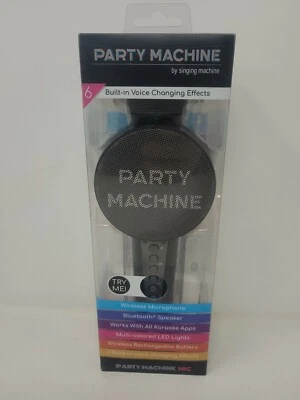 Singing Machine SMM548 Microphone With Bluetooth And Voice Changers READ