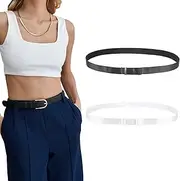 [WY LIGHTING LEVEL] 2Pcs Adjustable Waist Bands Shirt Tuck No Show Stretch Belt Invisible Crop Tuck Stay Band Elastic Tops Waist Belts for Tucking Shirts Sweaters Transform You Style Your Tops Blouse Women Girls,