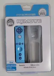 Digital Gadgets Nintendo Wii Remote Motion Sensor Blue w/ Silicone Skin & Strap