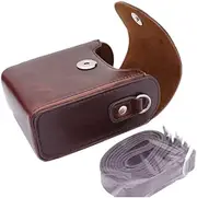 Camera Bag Leather Case Cover Fit for Sony Z-V1 ZV1 RX100 VII VI VA V IV III II RX100M7 RX100M6 RX100VA Norm LX7(Brown)