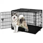 BEASTIE 48 Inch Dog Cage Foldable Metal Cat Puppy Pet Crate