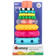 Sassy, Stack of Circles™, Ring Stacker, 6 Months+, 10 Piece Set