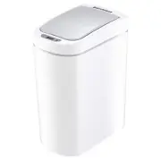 1.8 Gallon White Touchless Trash Can with Motion Sensor and Odor Seal