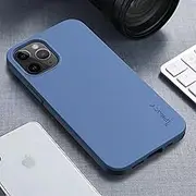iPhone 12 Pro Max Mobile Phone case TPU Soft Rubber Shell Gel Rubber Full Body Protection Shockproof and Drop Protection Cover 天蓝色