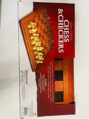 Cardinal Industries Chess & Checkers Folding Board Game (Full set)