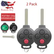 2 Replacement for Smart ForTwo 2008-2015 Remote Car Keyless Entry Key Fob Pair