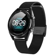 DT28 1.54 inch TFT Color Screen Smart Bracelet IP68 Waterproof, Metal Watchband, Support Call Reminder /Heart Rate Monitoring /Sleep Monitoring/ Sedentary Reminder/ Blood Pressure Monitoring(Black)