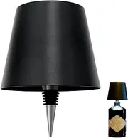 Brabola Wireless Bottle Lamp, 3 Color Rechargeable Wine Bottle Lights Kit, Battery Operated Rechargeable Table Lamp Shade for Restaurant, Home, Bar, Office, Christmas (Black)