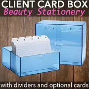Client Record Card Box for A6 Cards with Deviders and Optional Cards