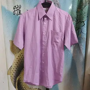 夢特嬌MONTAGUT紫色男短袖襯衫