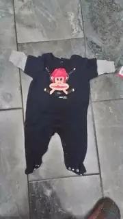 NWT PAUL FRANK SMALL PAUL INFANT BOYS ONE PIECE FEET HOCKEY 3M 6M