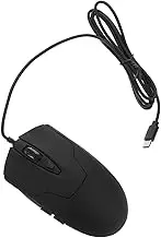HOMSFOU USB-c Mouse 6-Button: Universal Gaming Precise Mouse - 6-Button Quiet Click - 4 Dpi Speeds LED Backlight - Ergonomic with 1.5m Cord