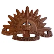 Australian Commonwealth Army Military Forces Sign Cast Iron Rust 29cm