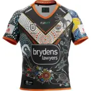 WESTS TIGERS 2023 NRL STEEDEN INDIGENOUS ROUND MENS ADULT JERSEY