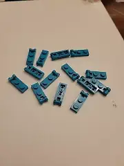 NEW LEGO 14X GREEN PLATE 1X2 W/SHAFT DIA. 3.2 #60478.