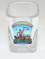South Dakota State Montage Square Shot Glass Glassware