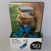 Authentic Nite Ize RadDog Collapsible Clip & Carry Dog Puppy Bowl Travel Blue