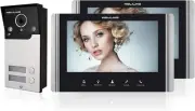 WOLILIWO Wired Video Intercom System, 7 Inch Ring Video Doorbell with IR Night V