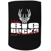 Alcohol Stubby Holder - I Like Big Bucks - Funny Novelty Birthday Gift Joke Beer Can Bottle