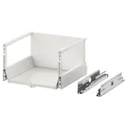 EXCEPTIONELL drawer, high with push to open, white, 40x37 cm