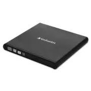 Verbatim External Slimline CD/DVD Writer, 8X DVD Write Speed/24X CD Write Speed