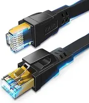 Taporic Cat 8 Ethernet Cable 50 FT- High Speed 40Gbps 2000Mhz SFTP RJ45 Flat Internet Cable Shielded in Wall, Indoor&Outdoor for Modem/Router/Gaming/PC (30 FT)