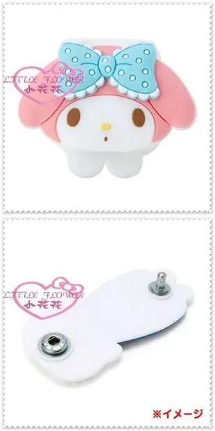 小花花日本精品♥ Hello Kitty 美樂蒂 捲線器 耳機 集線器 捲線器 收線器 粉色趴姿 00410007