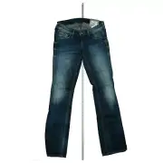 Pepe Jeans Joule Women Pants Bootcut Stretch Low Waist 28/32 W28 L32 Blue New