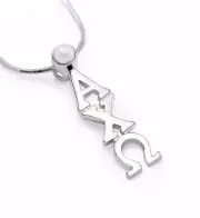 Alpha Chi Omega Sorority Lavaliere with Synthetic Pearl | Brand New!!**