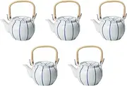 Set of 5, Ichin Tokusa No. 10 Earthenware Pot, 6.7 x 5.5 inches (17 x 14 cm), 1800cc | Arita Ware Potted Pot, Setomonohonpo