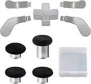 9 in1 Metal Thumbsticks Parts for Xbox Elite Series 2 Core Controller,Rear Paddles Repair Parts Replacement Set for Xbox Elite Series 2 Core with 4 Swap Joysticks, 4 Paddles,1 Standard D-Pads(Silvery)