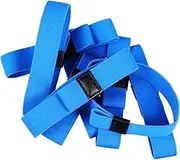 SOLUSTRE 8pcs Box Strap Bento Food Picks Compartment Bento Elastic Bands Dividers Lunch Container Strap Band Travel Bento Fixing Bands High Elasticity Bento Band Polyester Blue