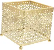 FOMIYES Farmhouse Metal Storage Basket for Vanity Stylish Organizer for Makeup and Toiletries Capacity Wire Bin for Bathroom and Bedroom and Aesthetic Design