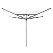 Brabantia Clothesline Topspinner Outdoor Rotary w/Ground Spike Metallic Gray