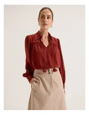 [REVIEW] Fifth Avenue Blouse in Rust