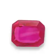 Rare Natural Burma Myanmar Pinkish Red Ruby 1.94CT GRS Certified Emerald Cut