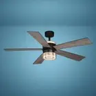 52" New Bronze Indoor LED Ceiling Fan Contemporary Clear Acrylic Up Down Light