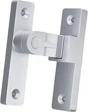 KiBcsLic Barn Door Lock, Flip Door Lock Latch,Hardware,Easy to Install,90 Installation Right Angle Gate Latch for Window Top Garden, silver
