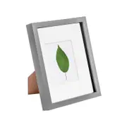 Nicola Spring Acrylic 3D Box Photo Frame with 4" x 6" Mount - 8" x 10" - Grey