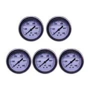 5 pcs Liquid Filled Pressure Gauge 0-5000 PSI 1/4" NPT CBM Back Mount 2.5" Face
